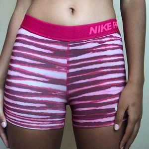 Pink Nike Compression Shorts